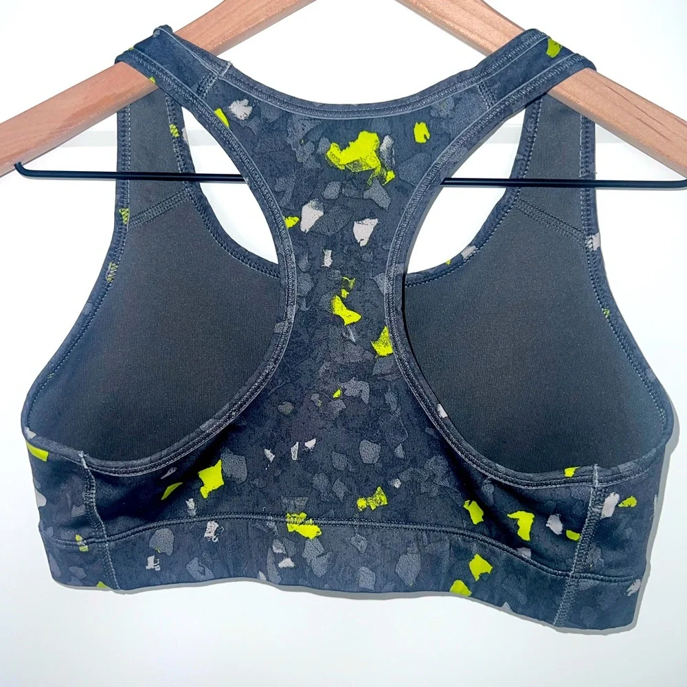 NIKE pro dri-fit grey and neon, green sports bra, size medium